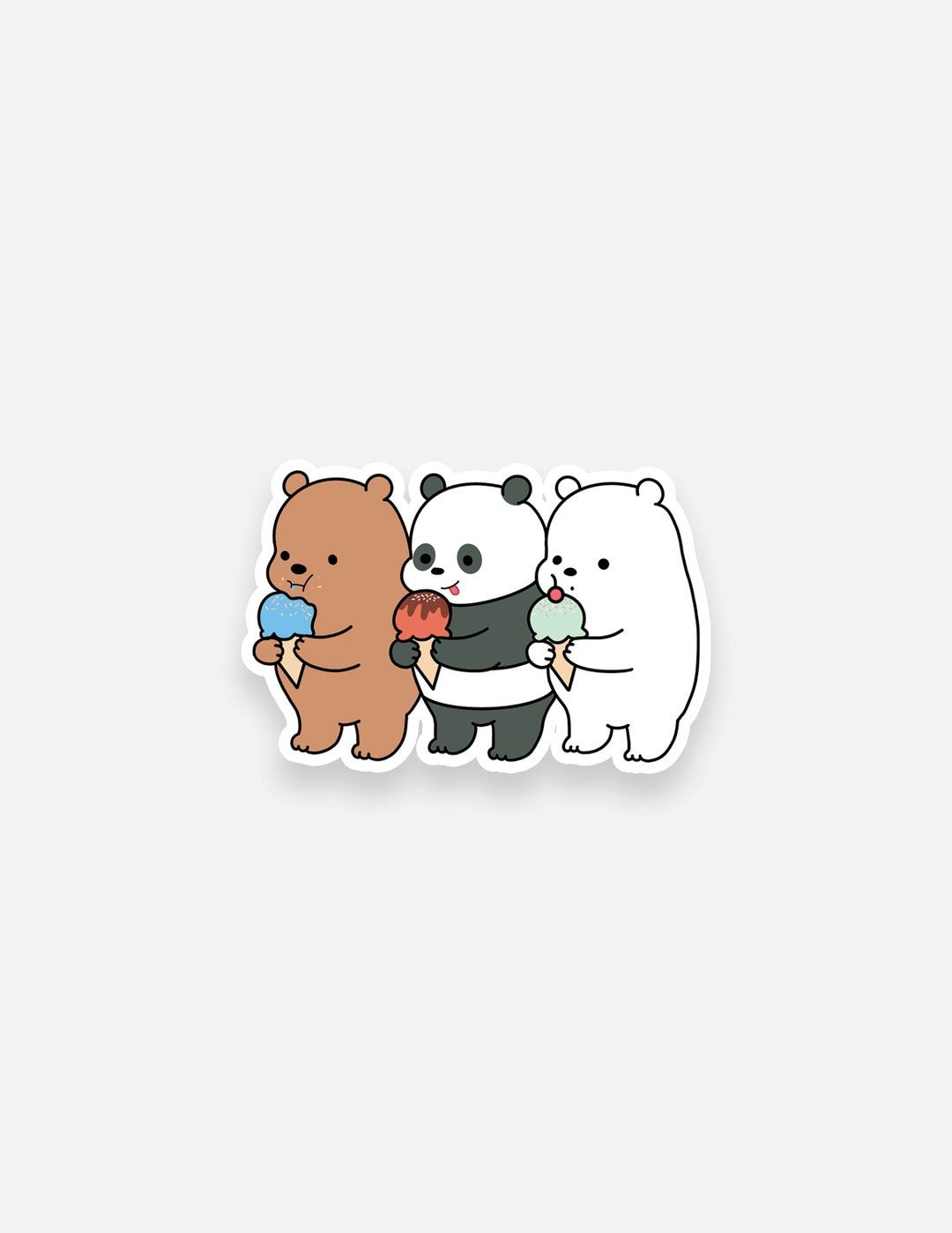 Three bears eating ice cream - We Bare Bears