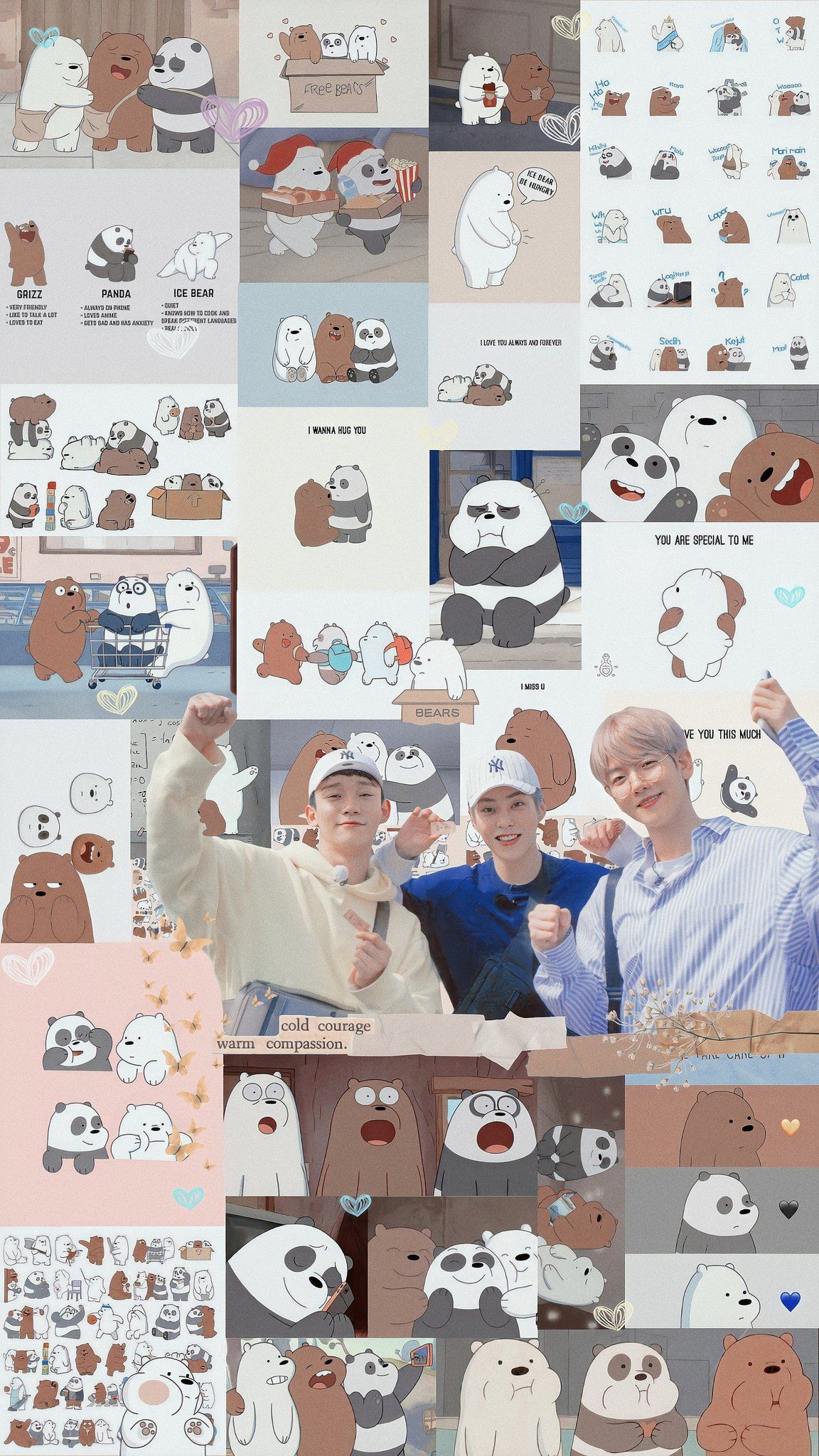 I made a wallpaper for the boys and the bears - We Bare Bears