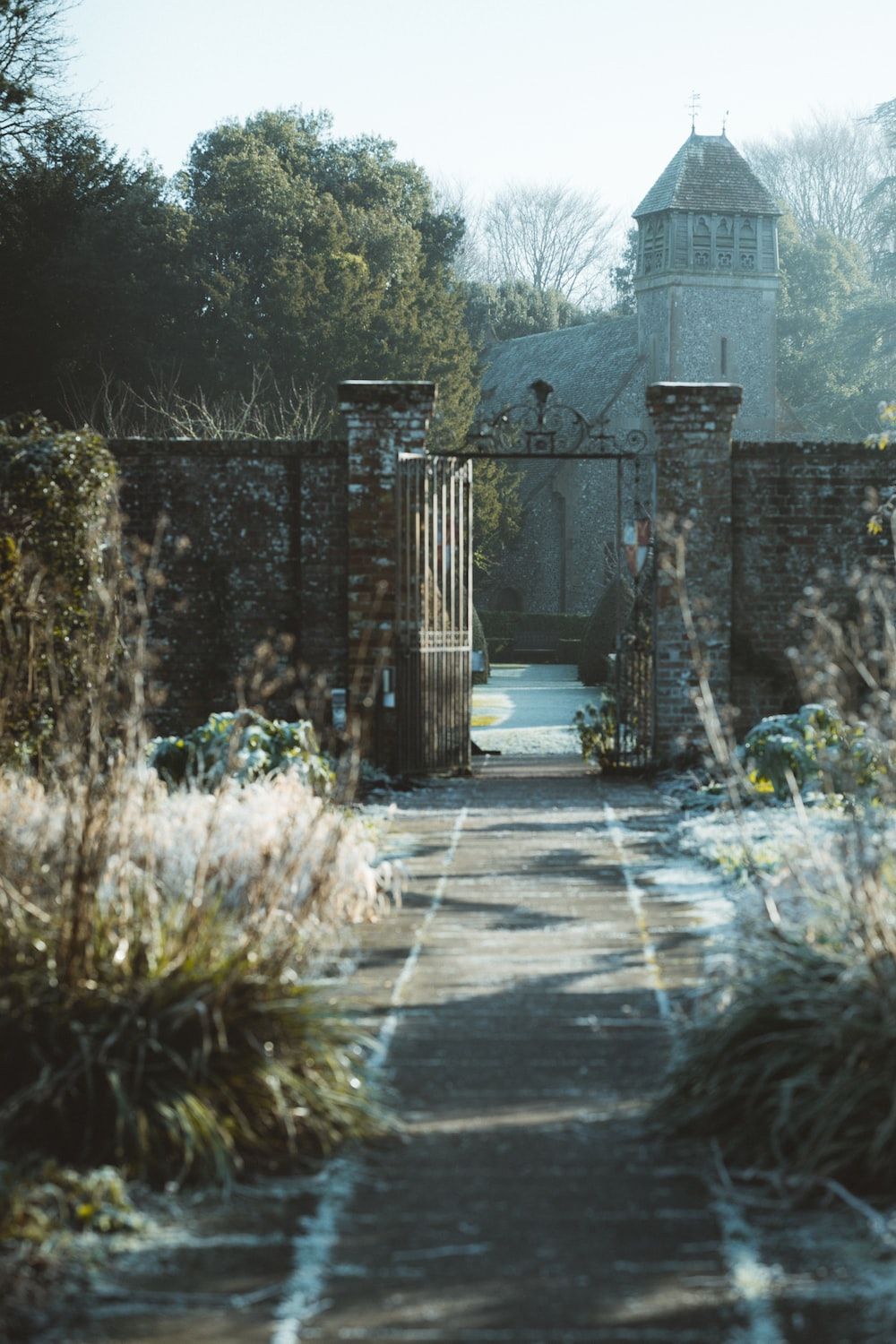 The entrance to the walled garden at Mottisfont in winter. - Magic