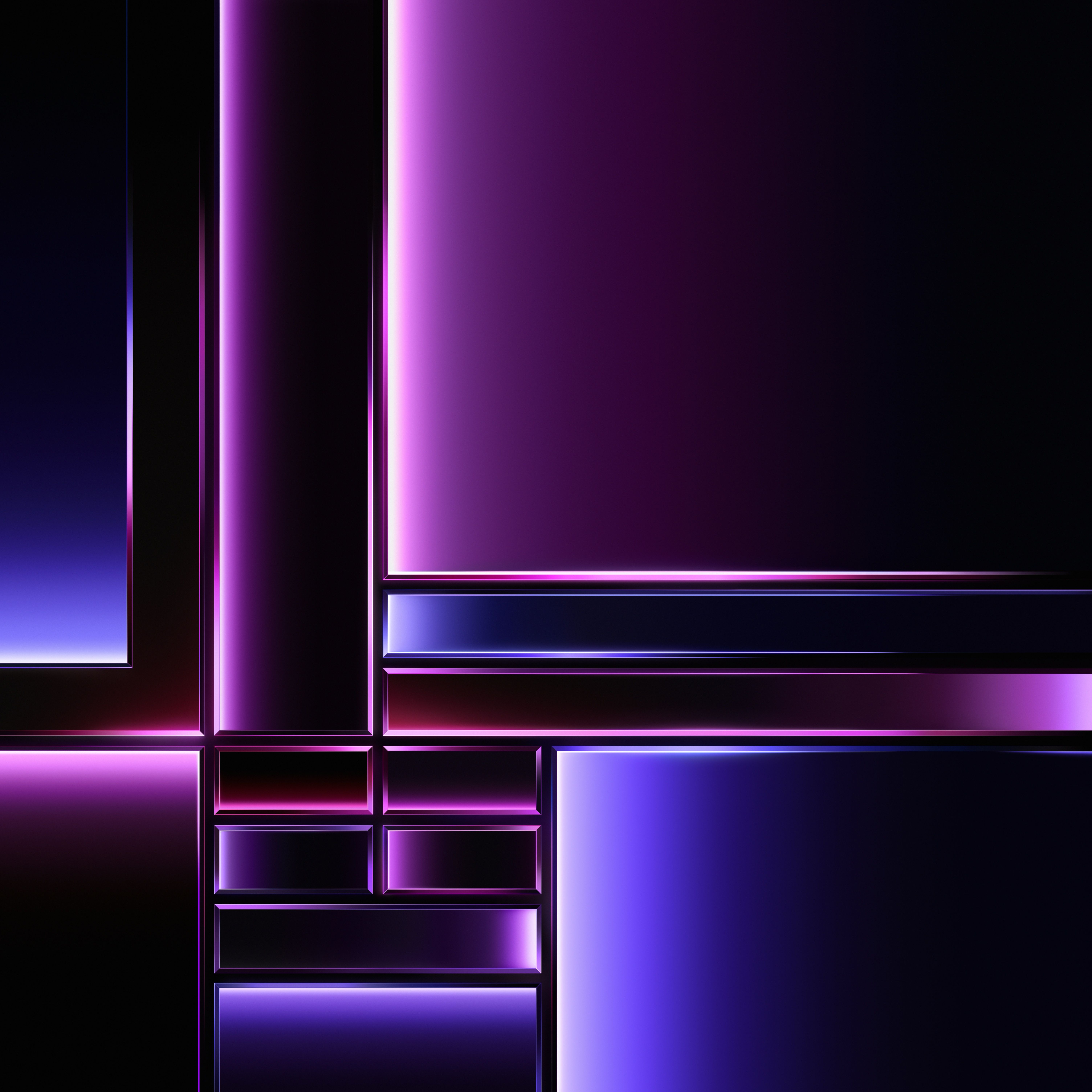 A purple and blue abstract wallpaper with a dark background - Magenta