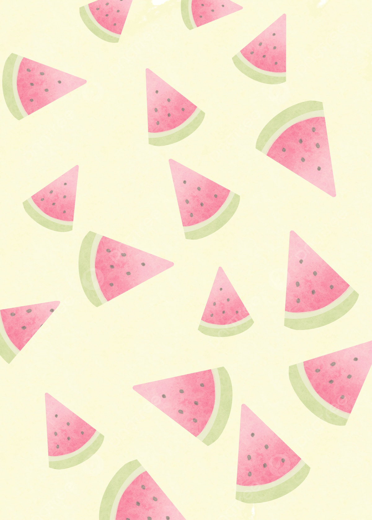 Watermelon Cute Simple Wallpaper Background, Watermelon, Wallpaper, Vintage Background Image for Free Download