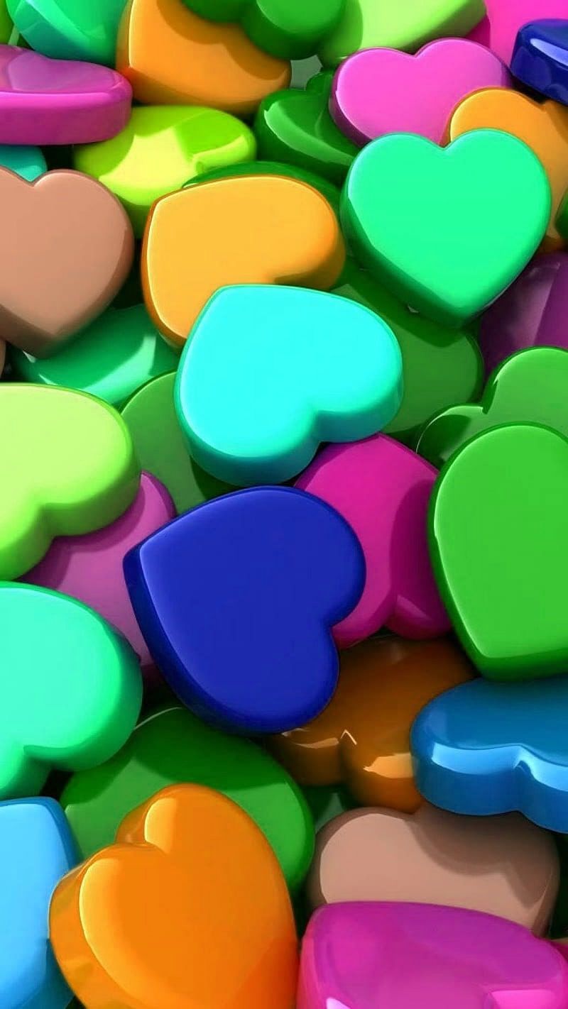 Candy hearts Wallpaper