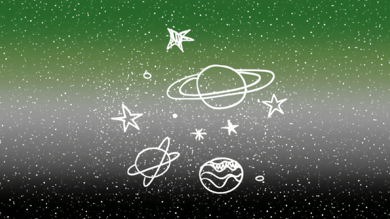 Space background with stars, planets and comets - Non binary