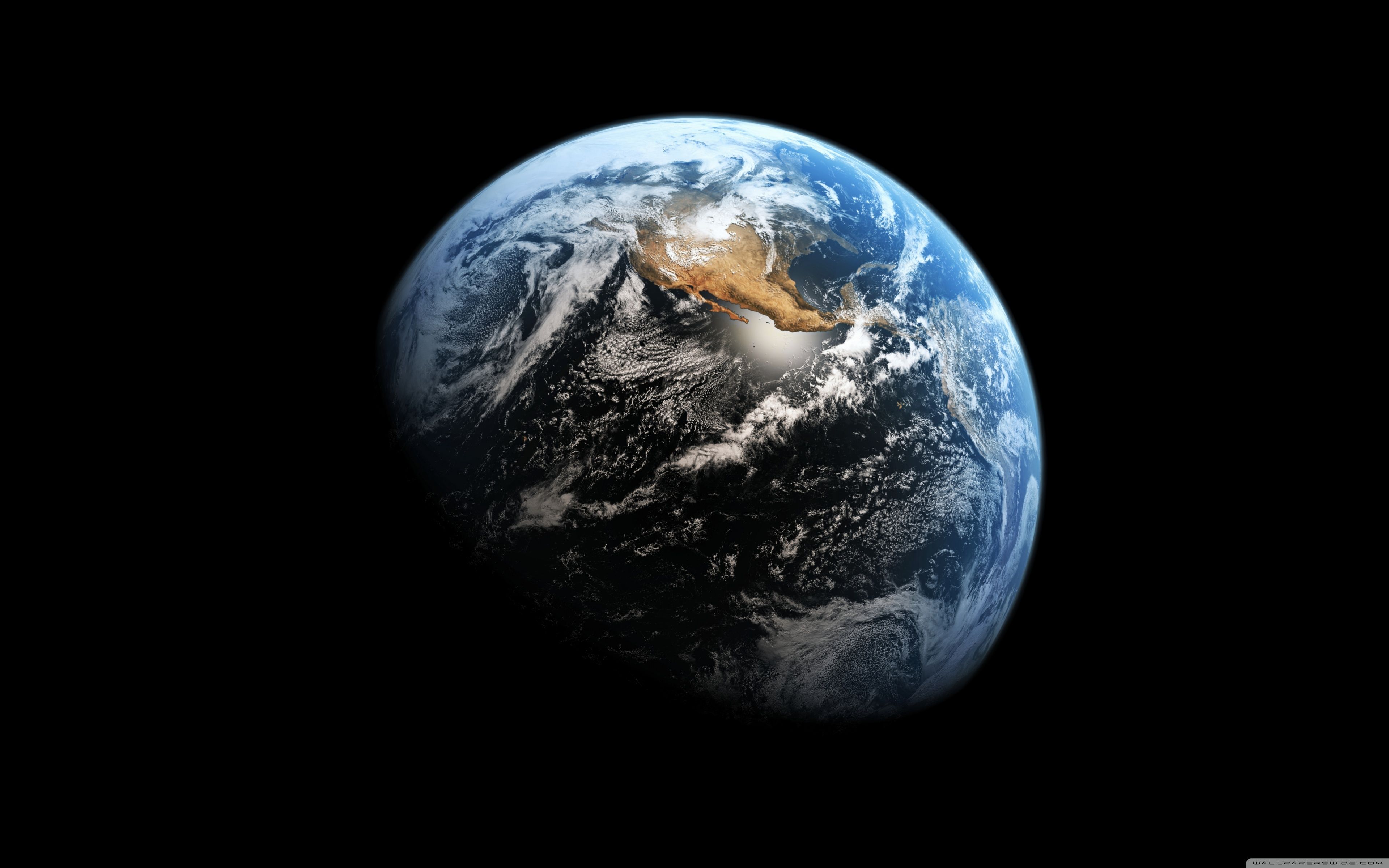 Earth in the black background 4K HD desktop wallpaper for 4K Ultra HD TV - Earth