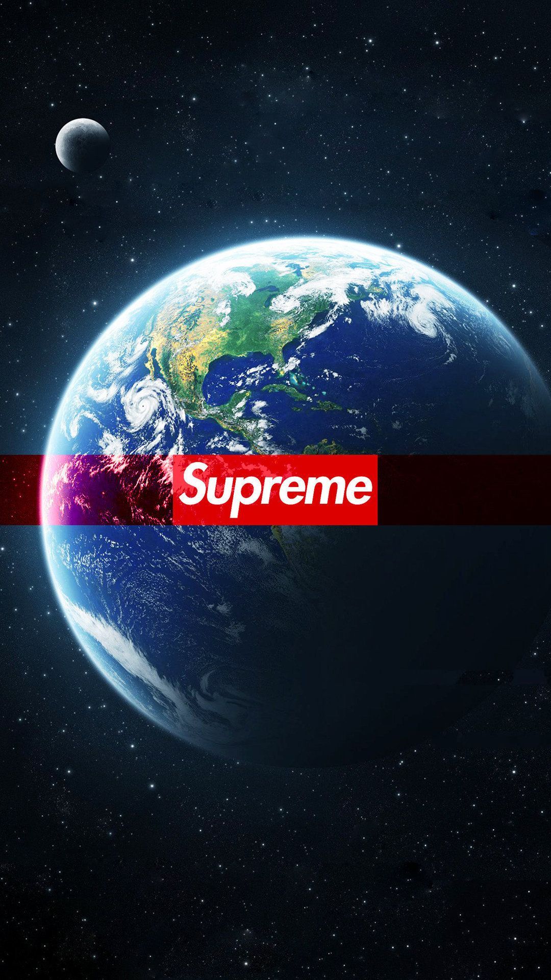 Supreme wallpaper for iPhone and Android phone. - Earth