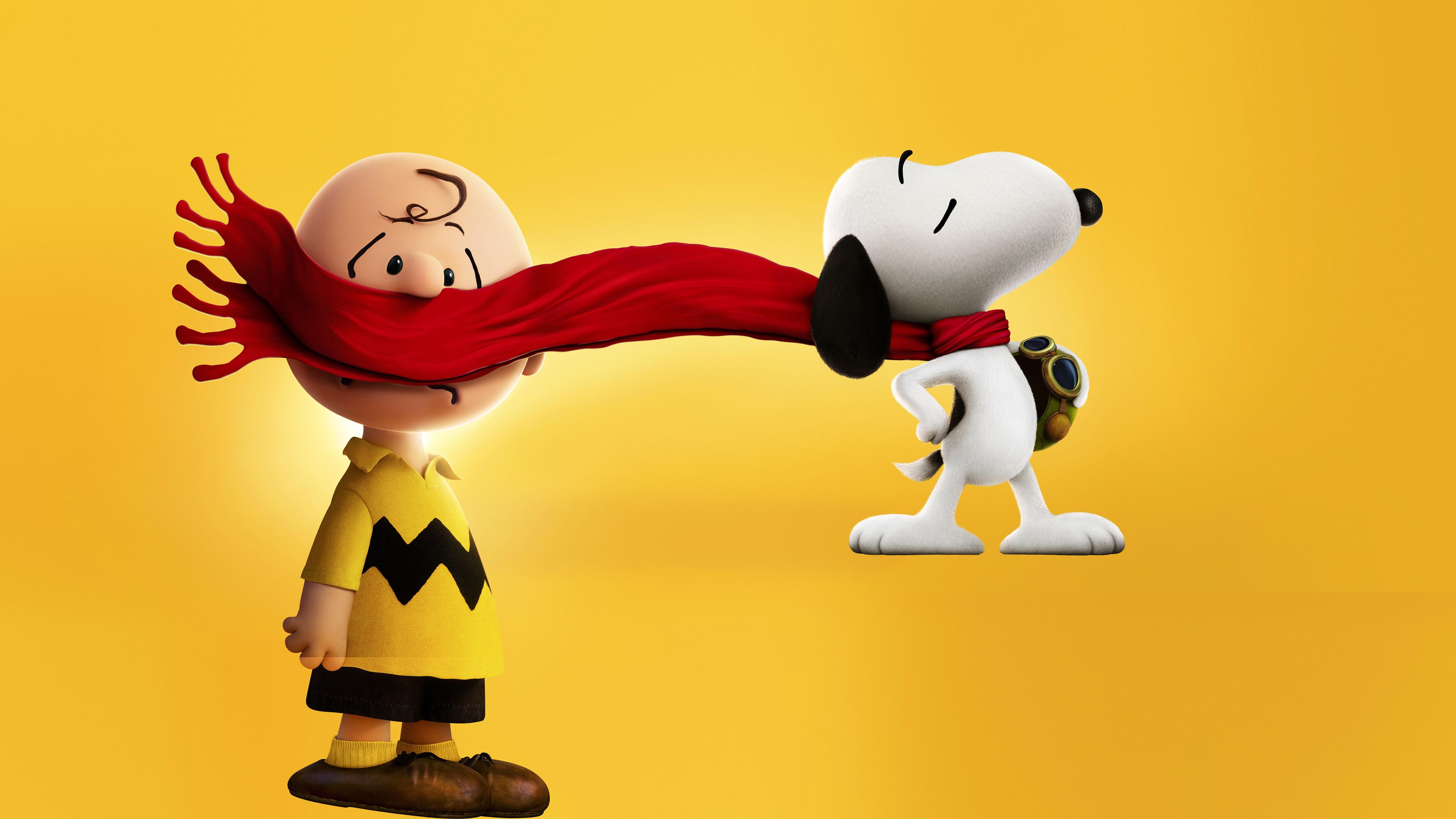 A cartoon character with red hair and snoopy - Charlie Brown, Snoopy