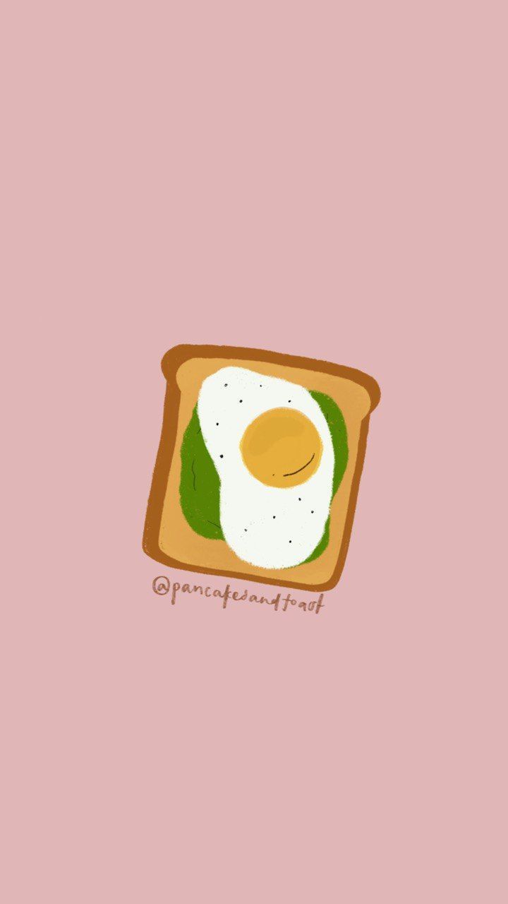 Illustration of a fried egg on toast - Egg