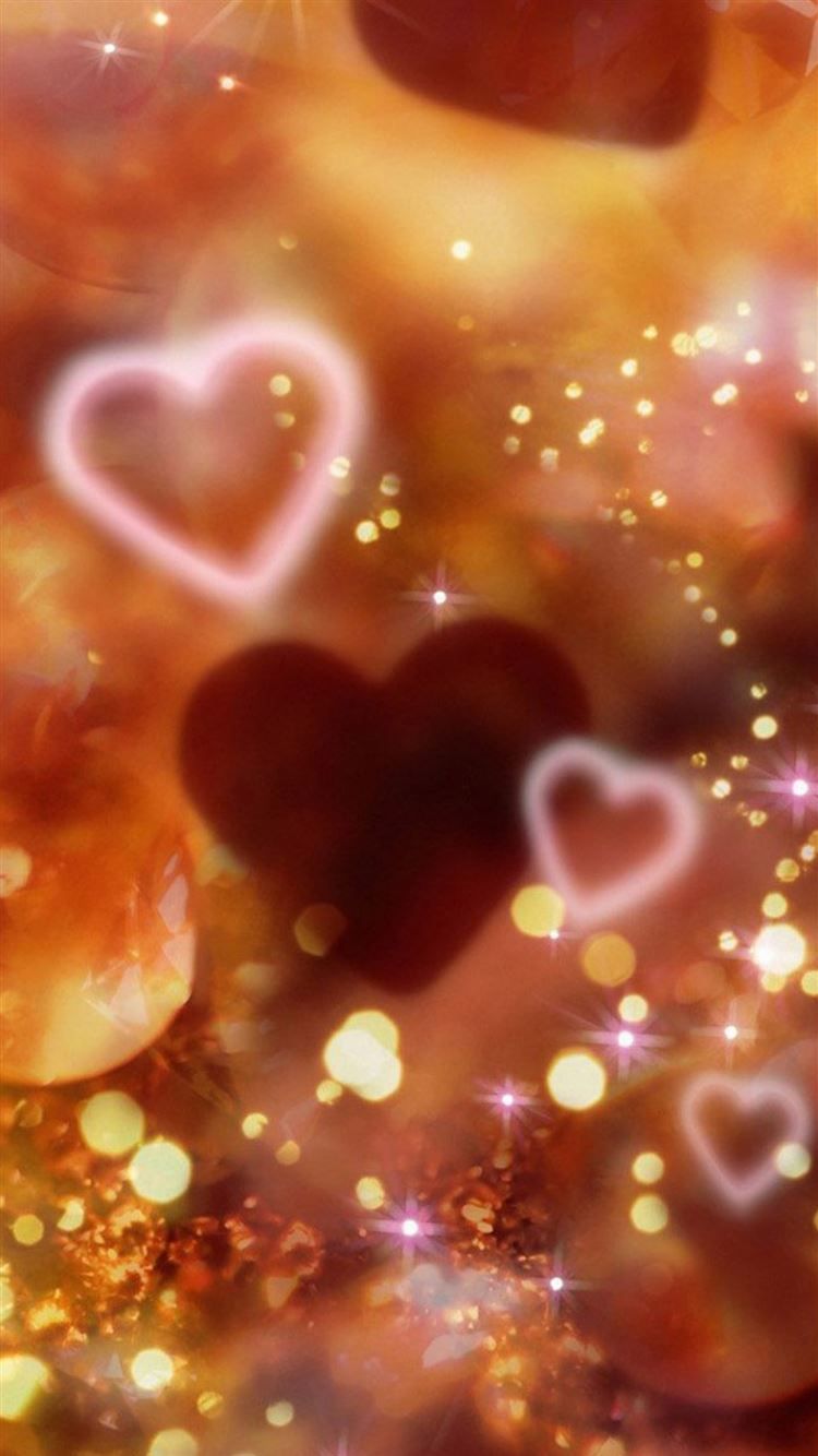 IPhone wallpaper image of a heart with bokeh - Bling