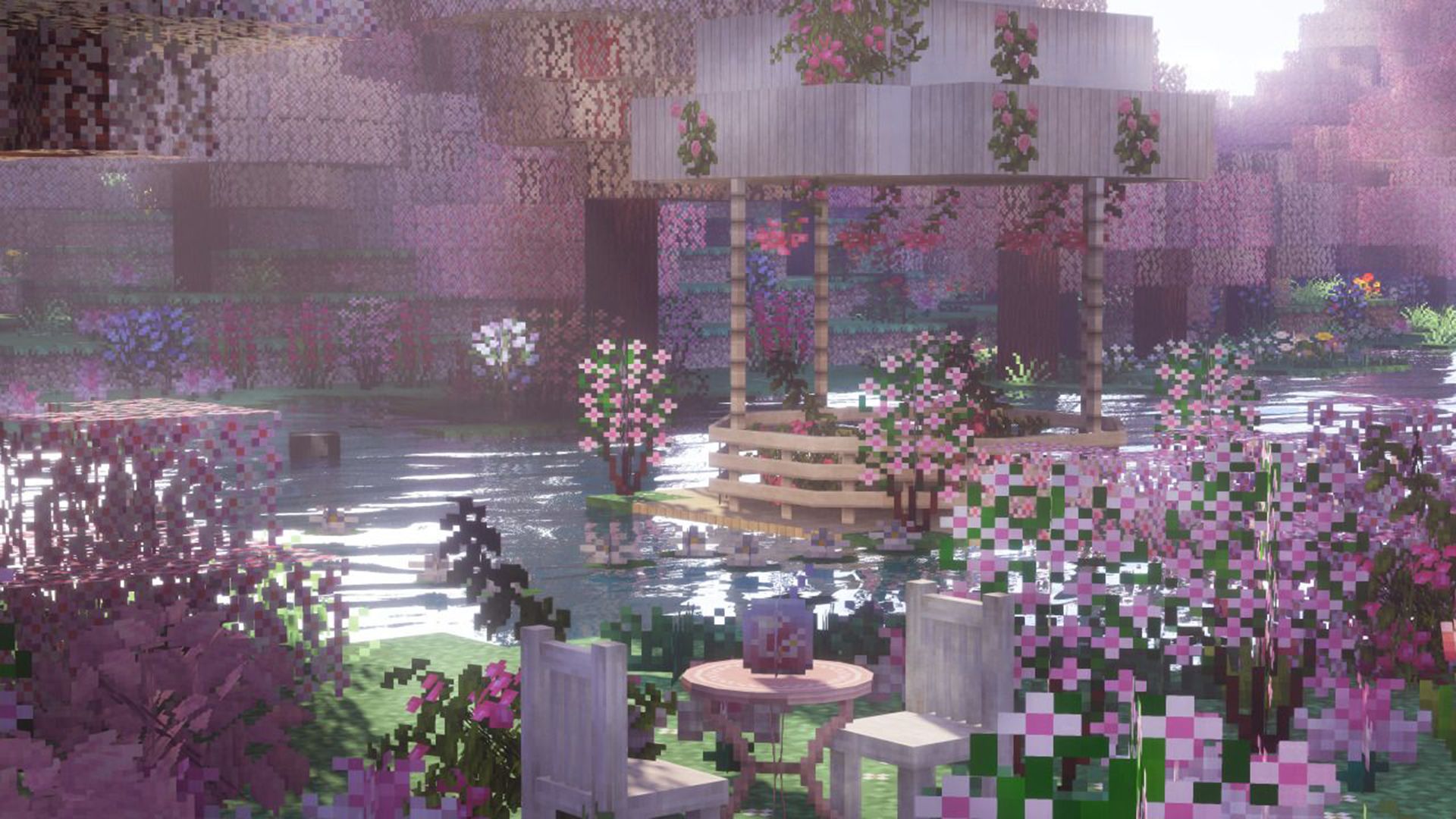 The garden in minecraft - Minecraft