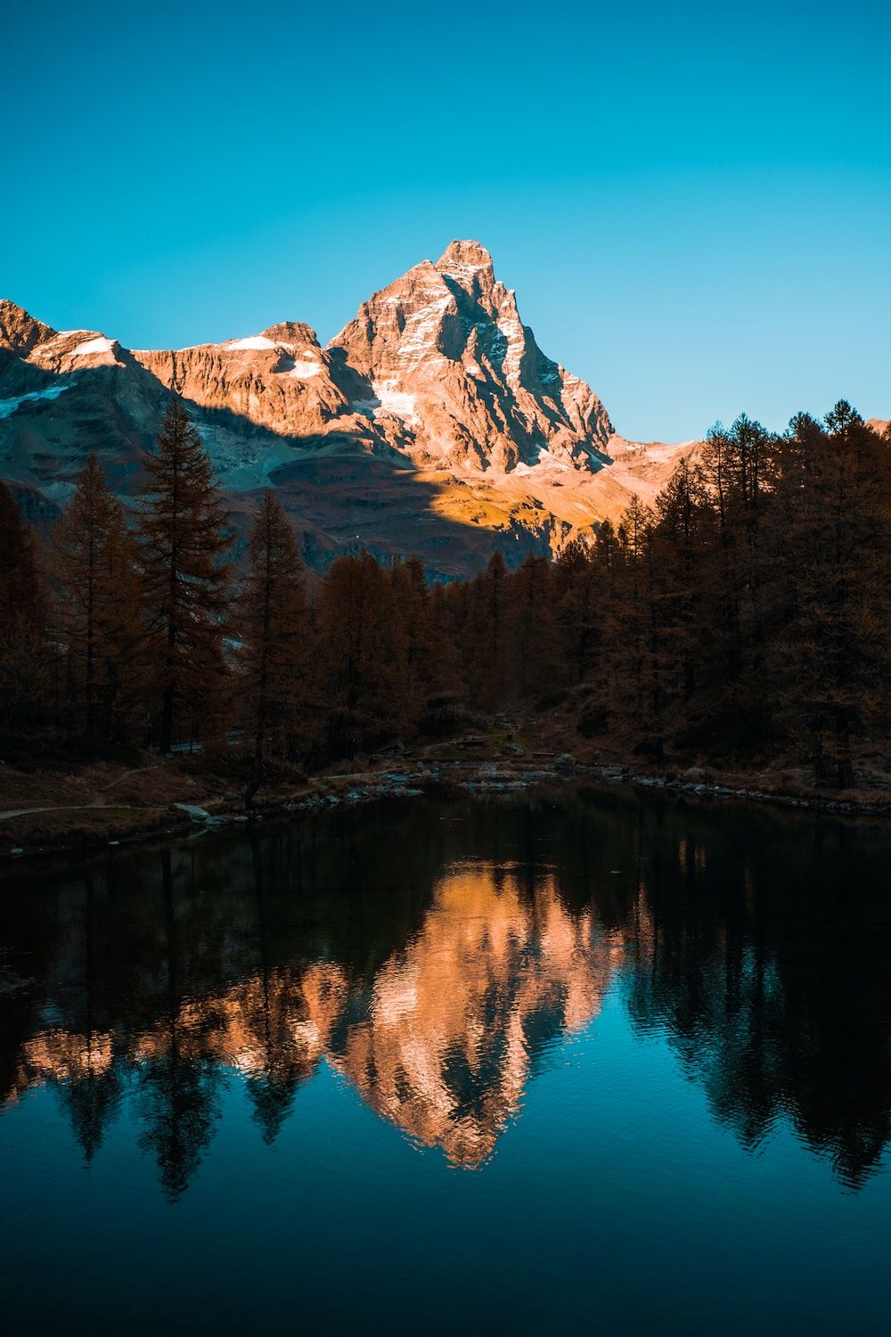 A mountain reflected in the water - Mountain