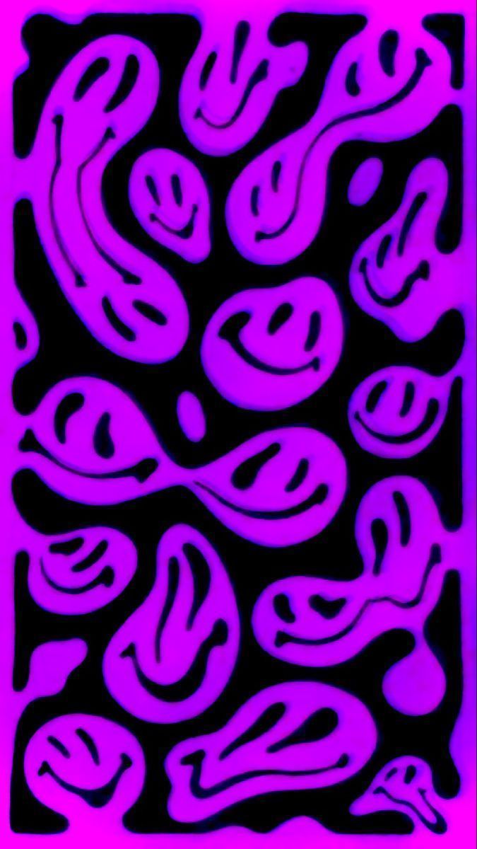 A purple and black abstract design - Trippy