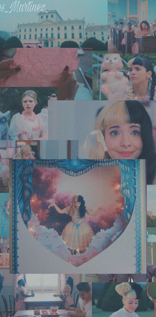 A collage of pictures with different people in them - Melanie Martinez