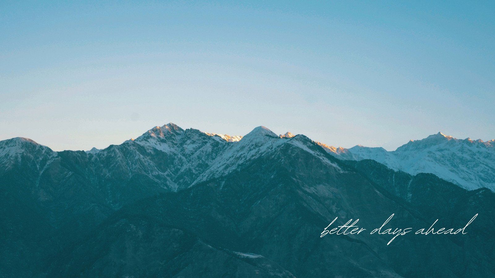 A mountain range with some clouds in the sky - Mountain, calligraphy