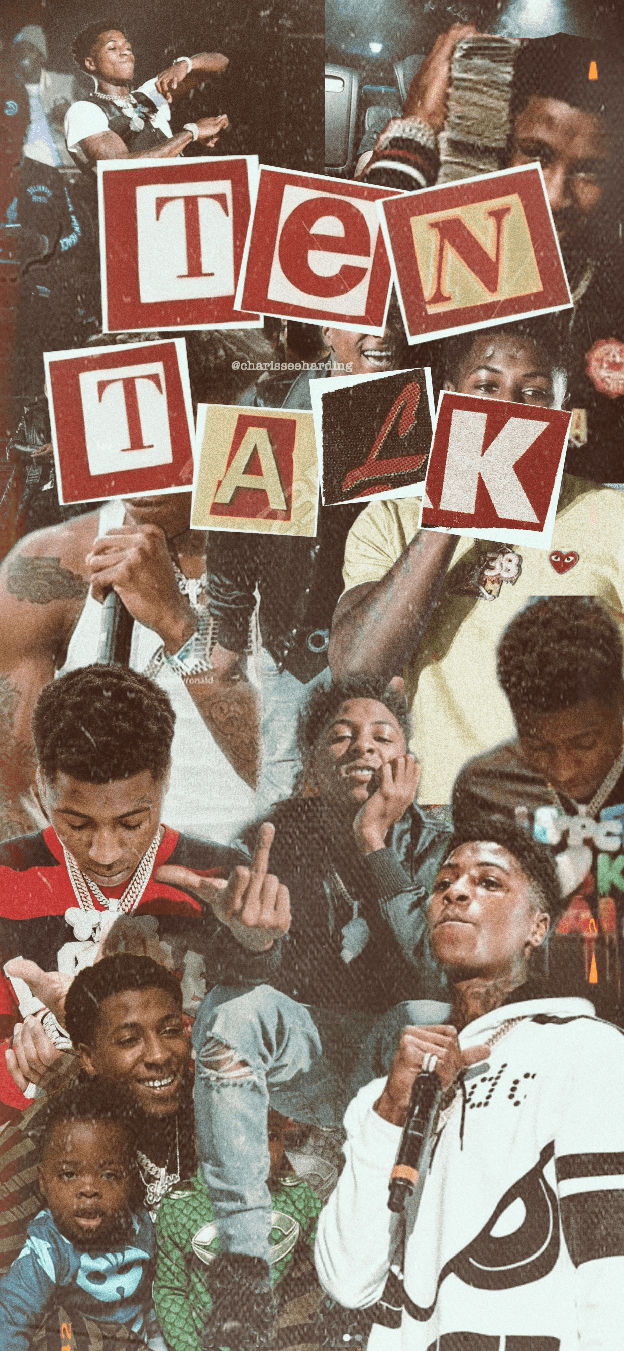 A collage of rappers and the words 