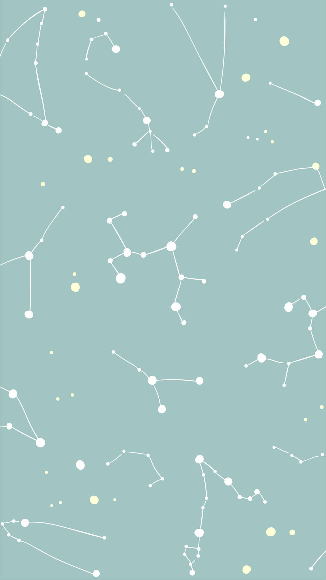 Download Mint Green Aesthetic Constellation Wallpaper