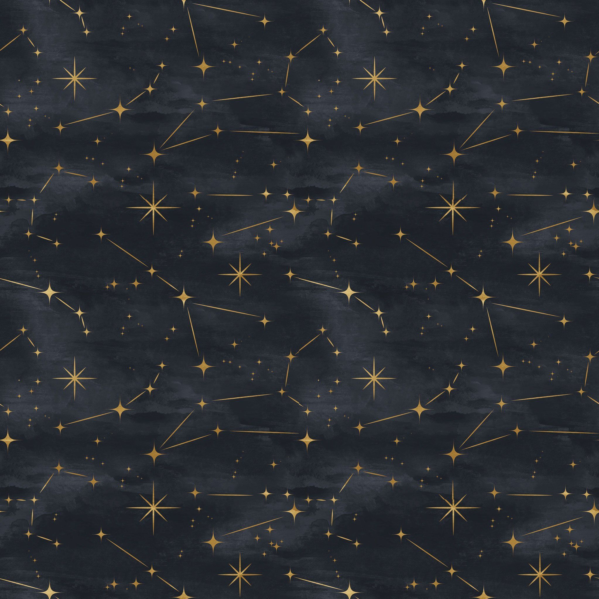 : constellations pattern in gold on a black background - Constellation