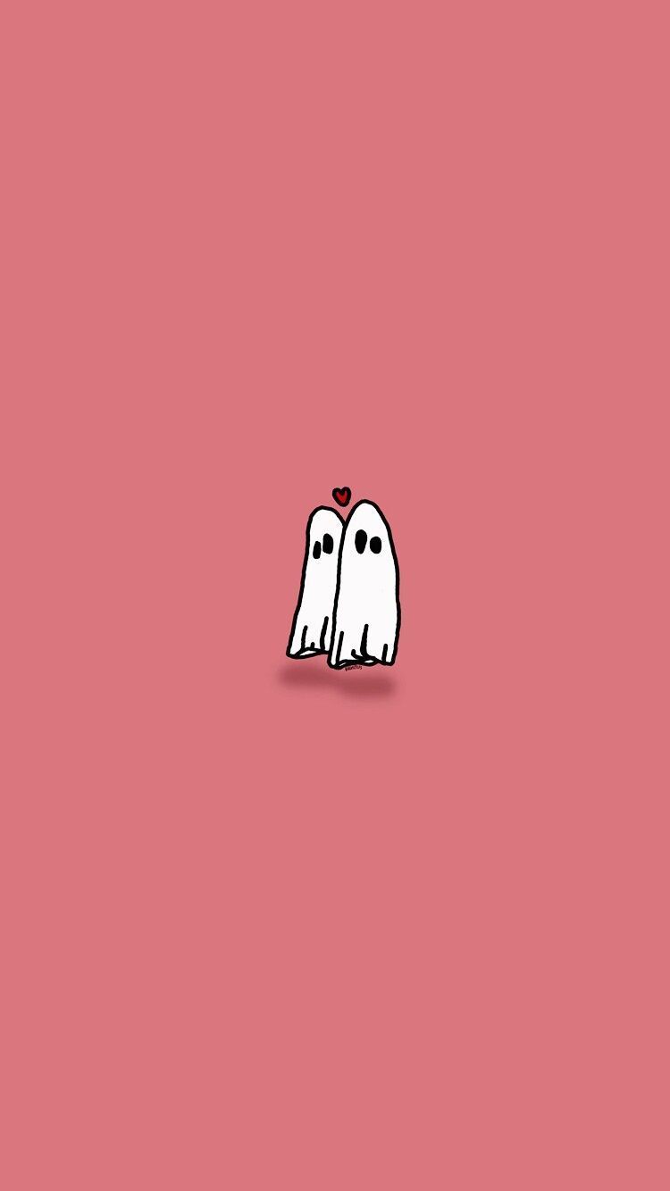 Two ghost on a pink background - Ghost