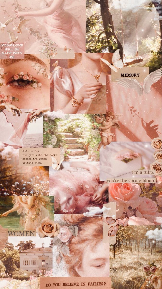 A collage of pictures with pink and white flowers - May