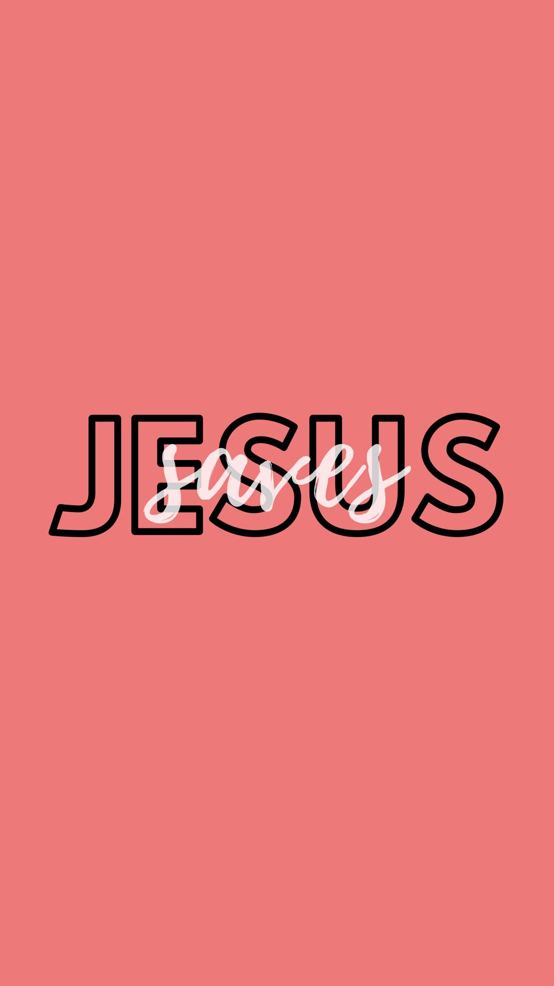 The person logo on a pink background - Jesus