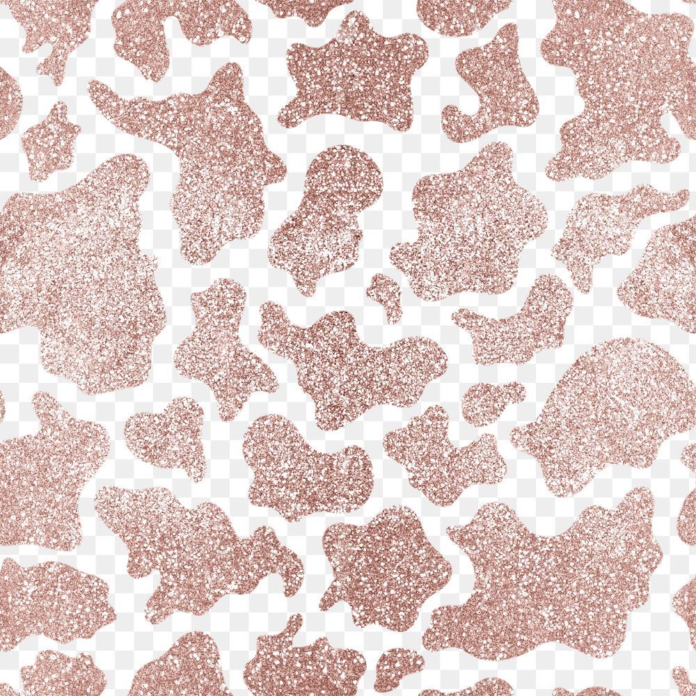 Seamless pattern of white and brown spots on transparent background - Cow