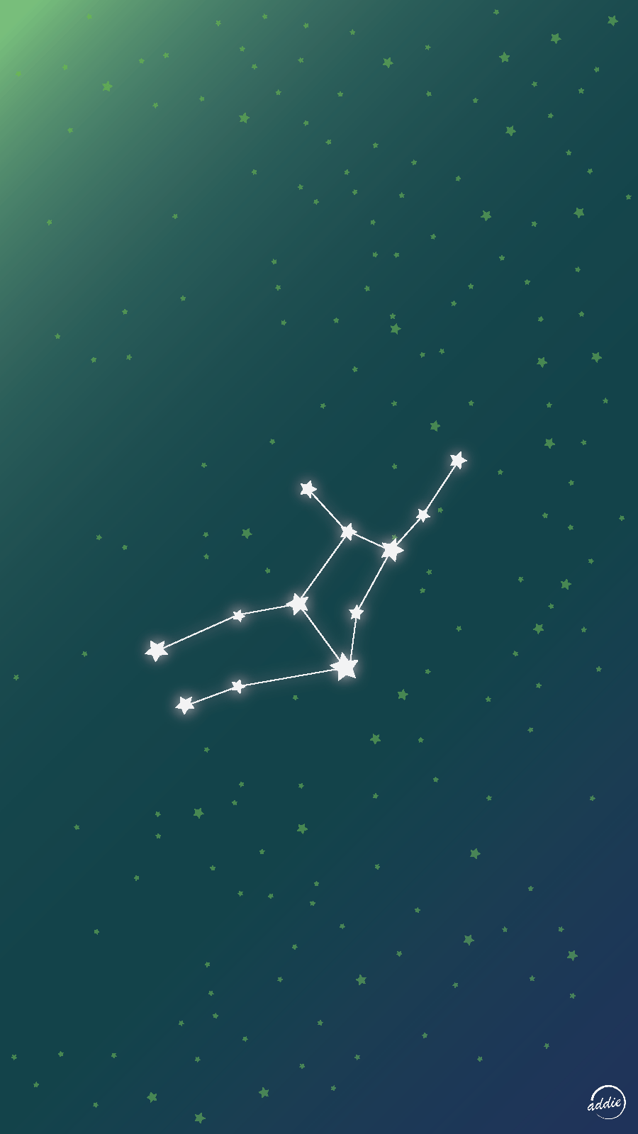 A Leo star sign on a dark blue background - Constellation