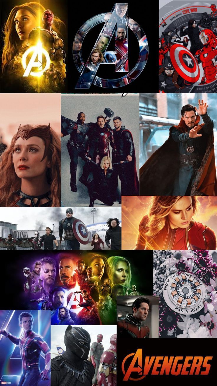 A collage of the movie posters for marvel - Marvel