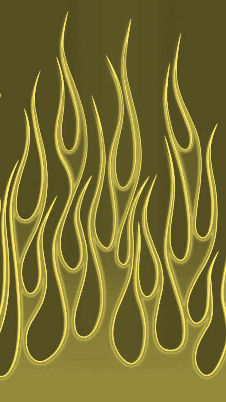 A picture of flames on a yellow background - Fire