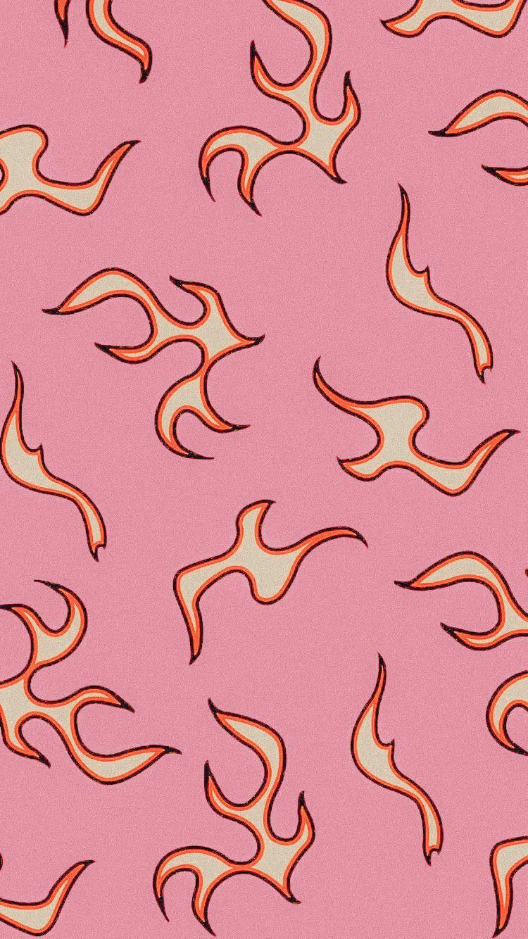 Pink Flame Aesthetic Wallpaper