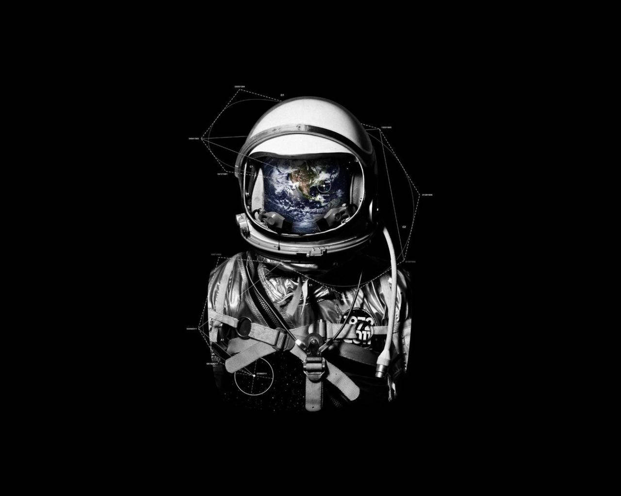 An astronaut in space suit with the Earth in the background - Astronaut