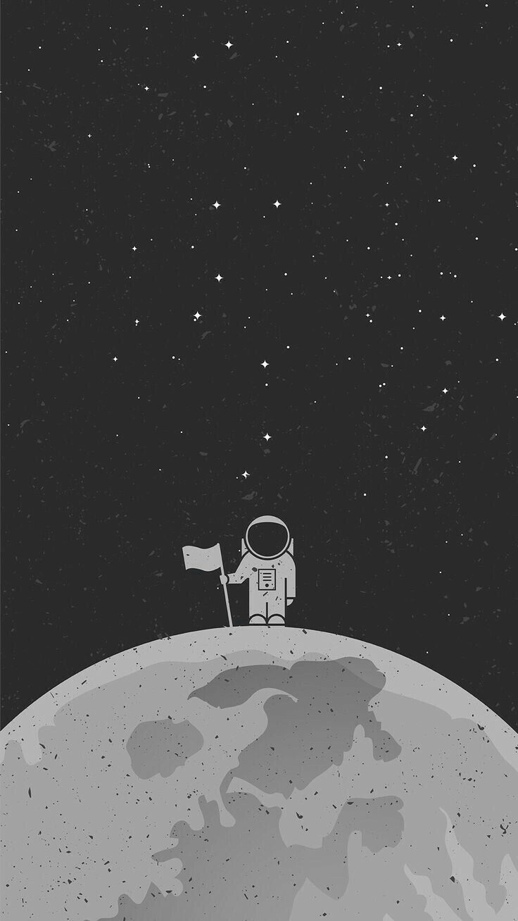 IPhone wallpaper of an astronaut standing on the moon - Astronaut