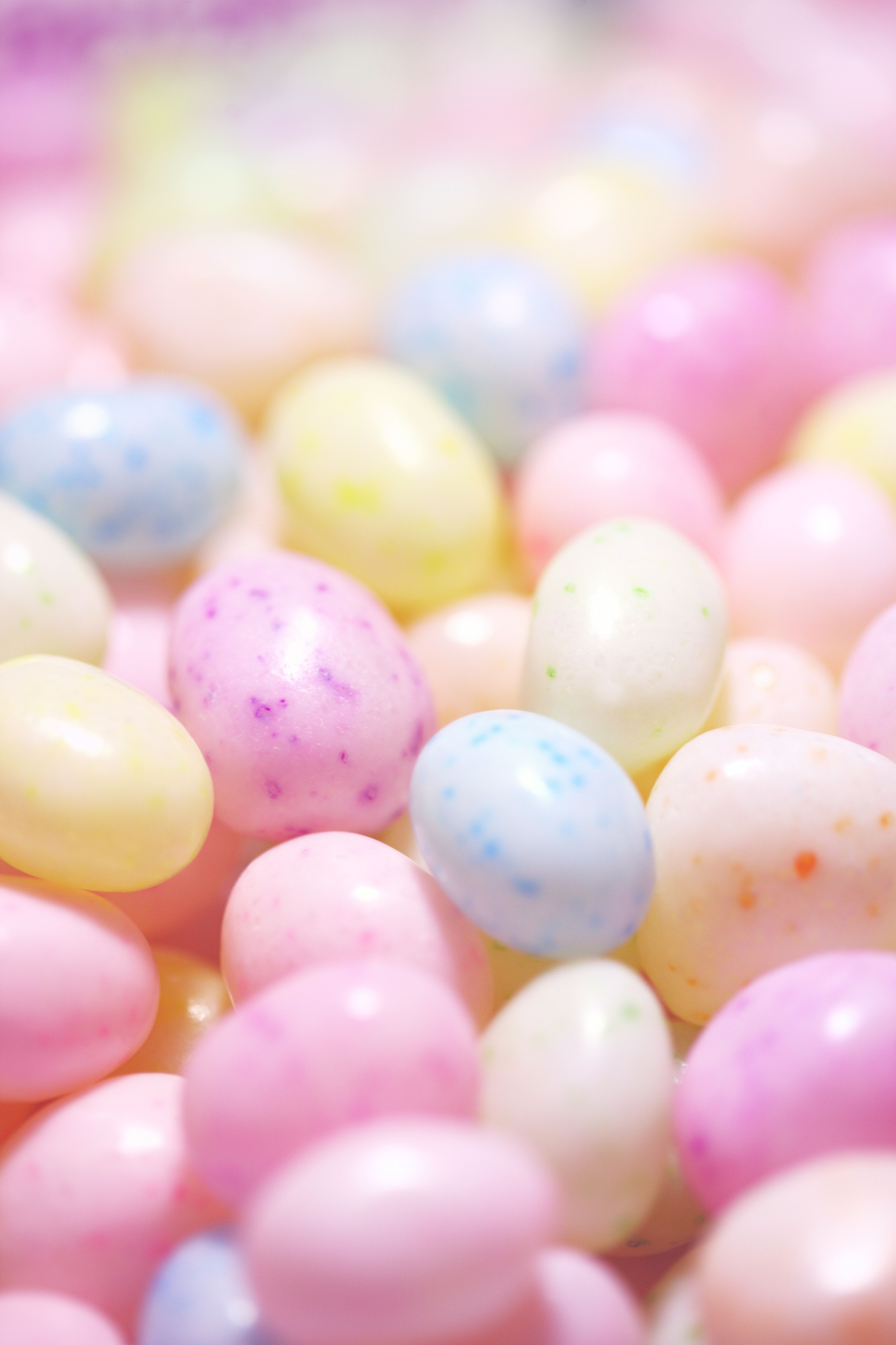 A close up of some colorful candy - Easter