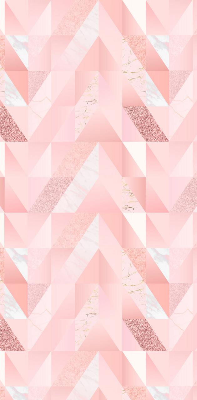 Pink and white geometric pattern on a background - Marble