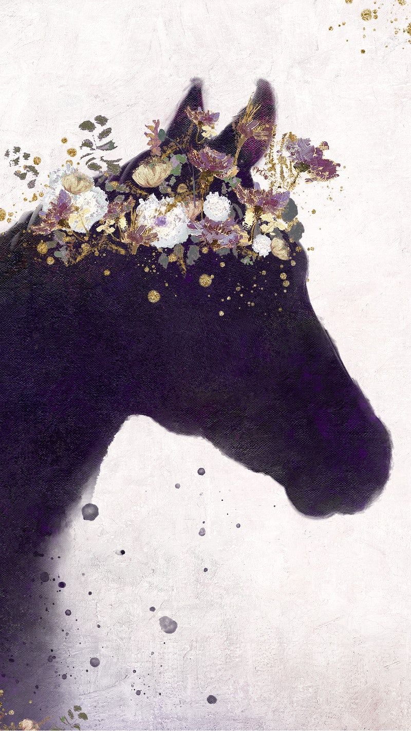 A horse with flowers on its head - Horse