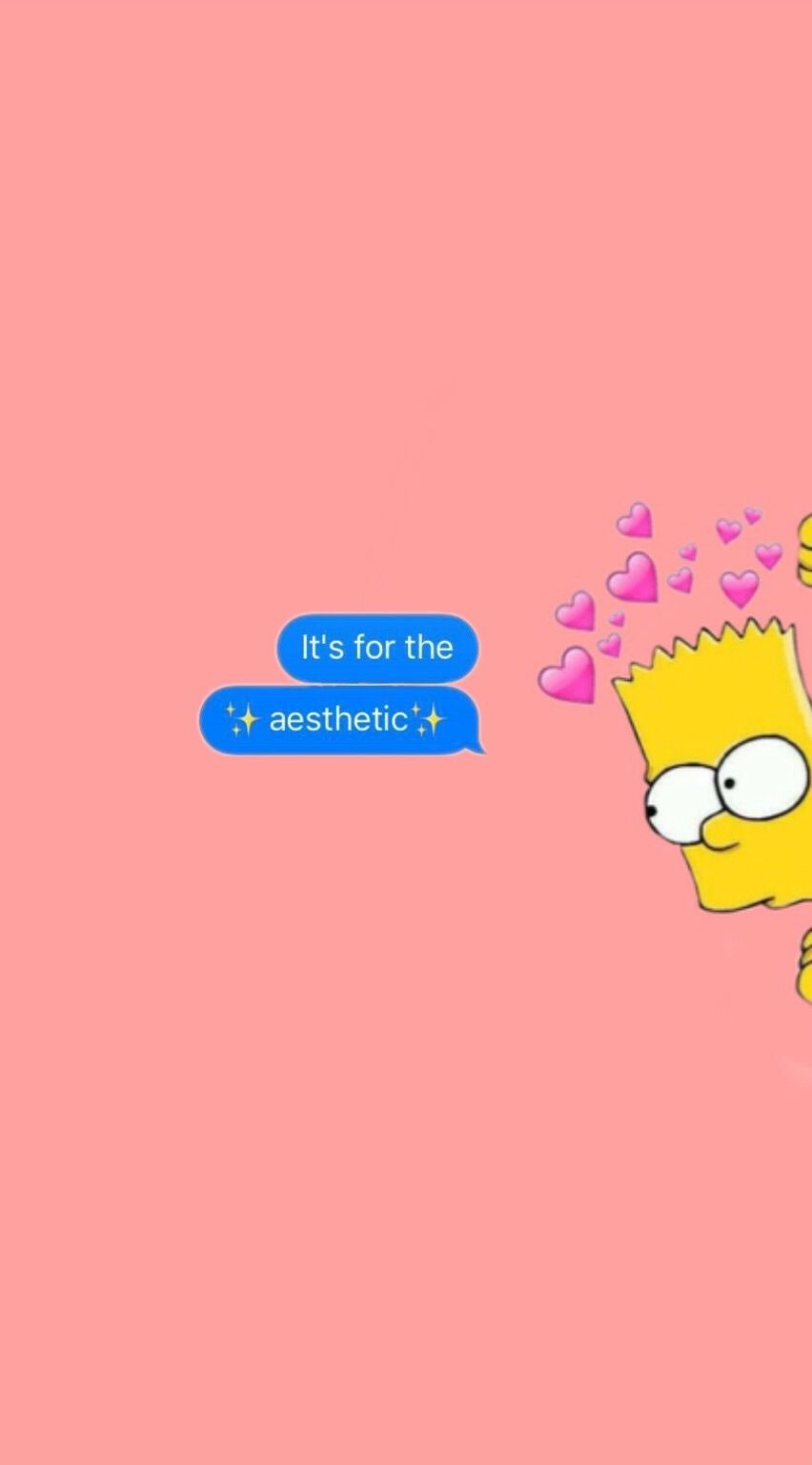 Bart Simpson wallpaper with a quote on a pink background - The Simpsons