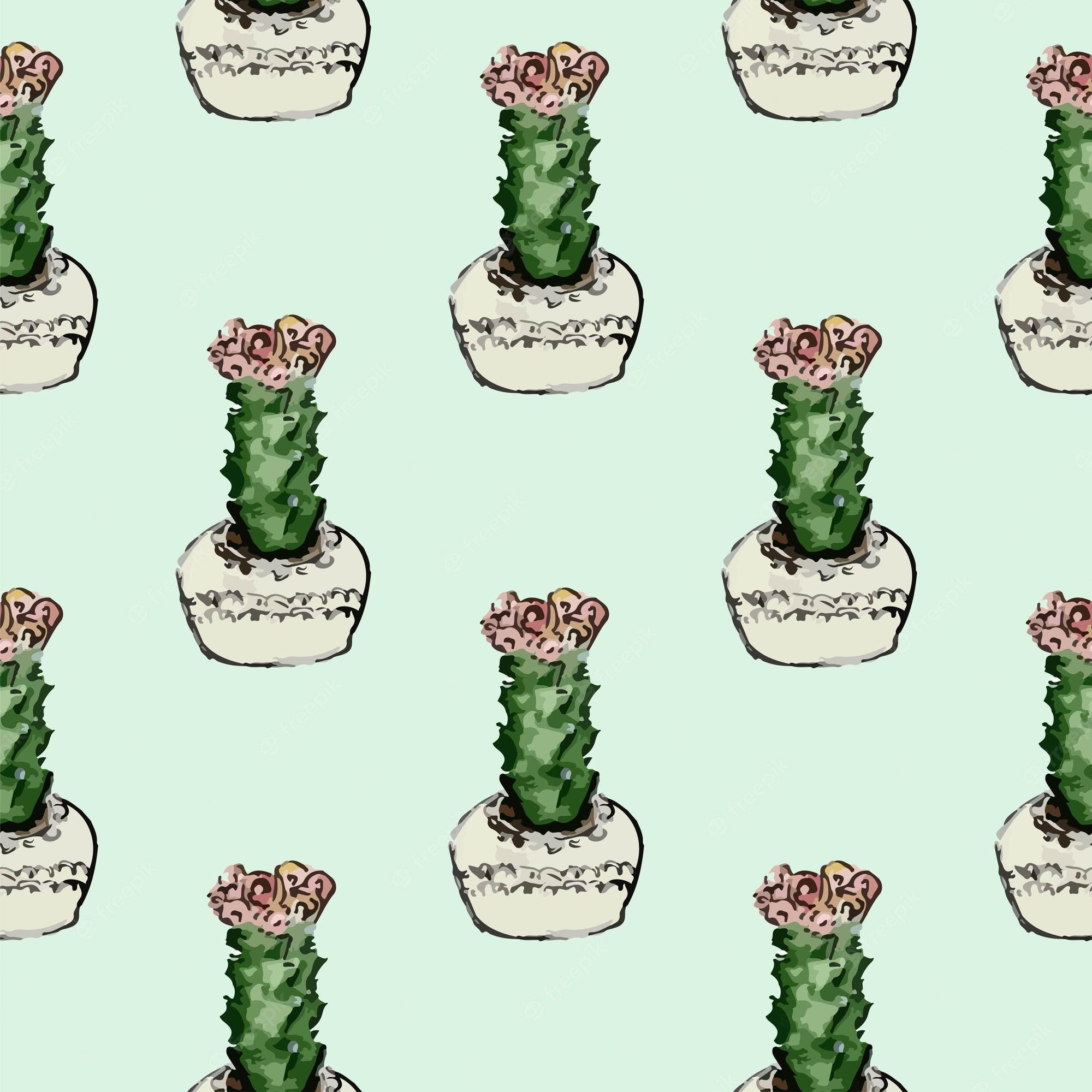 Cactus wallpaper Vectors & Illustrations for Free Download