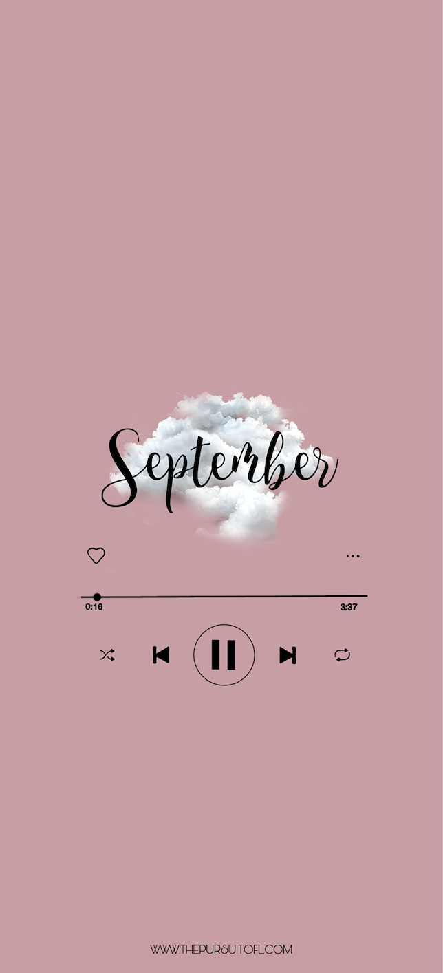 September 2018 calendar with music notes - September
