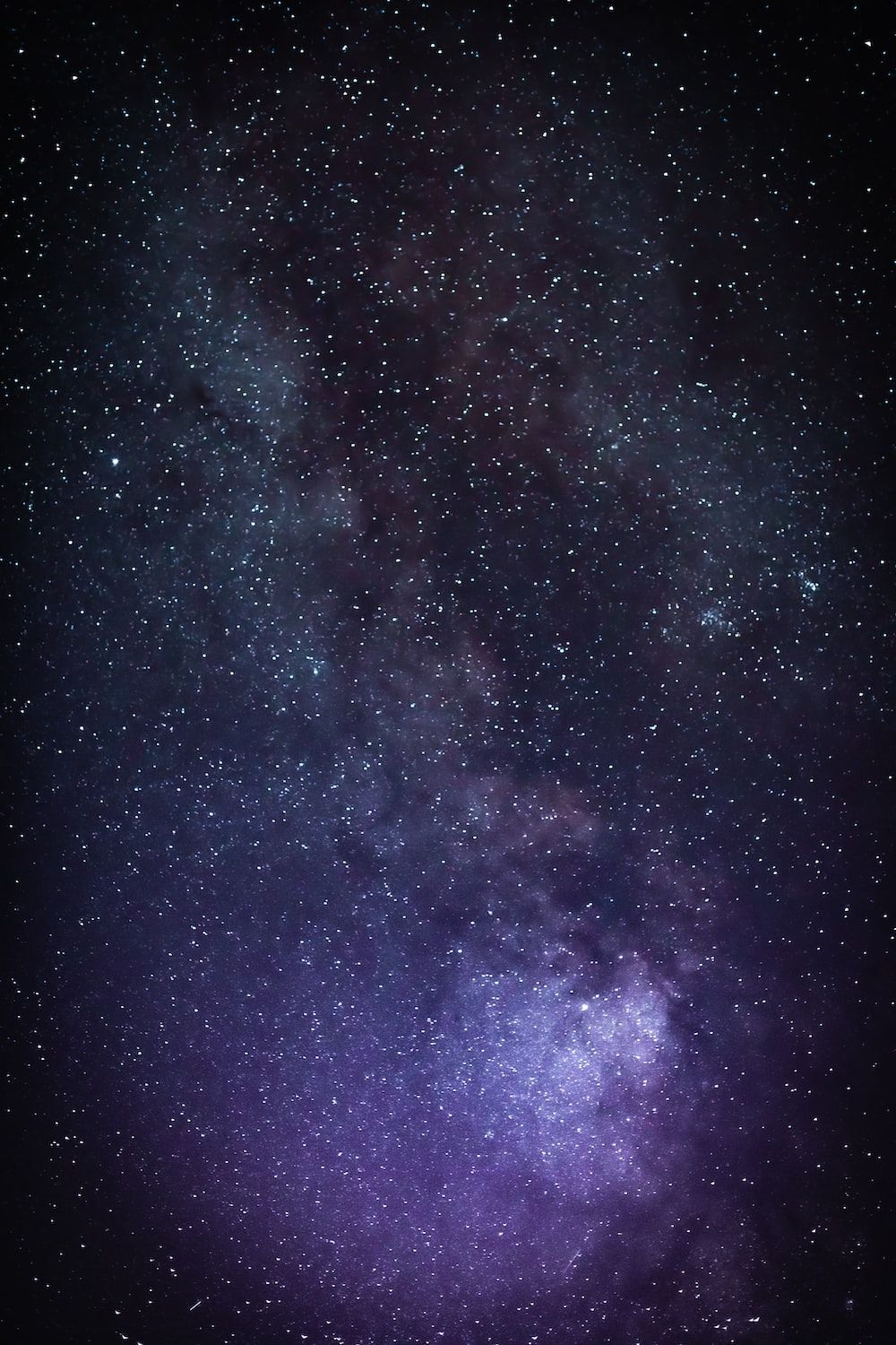 purple and blue sky with stars photo