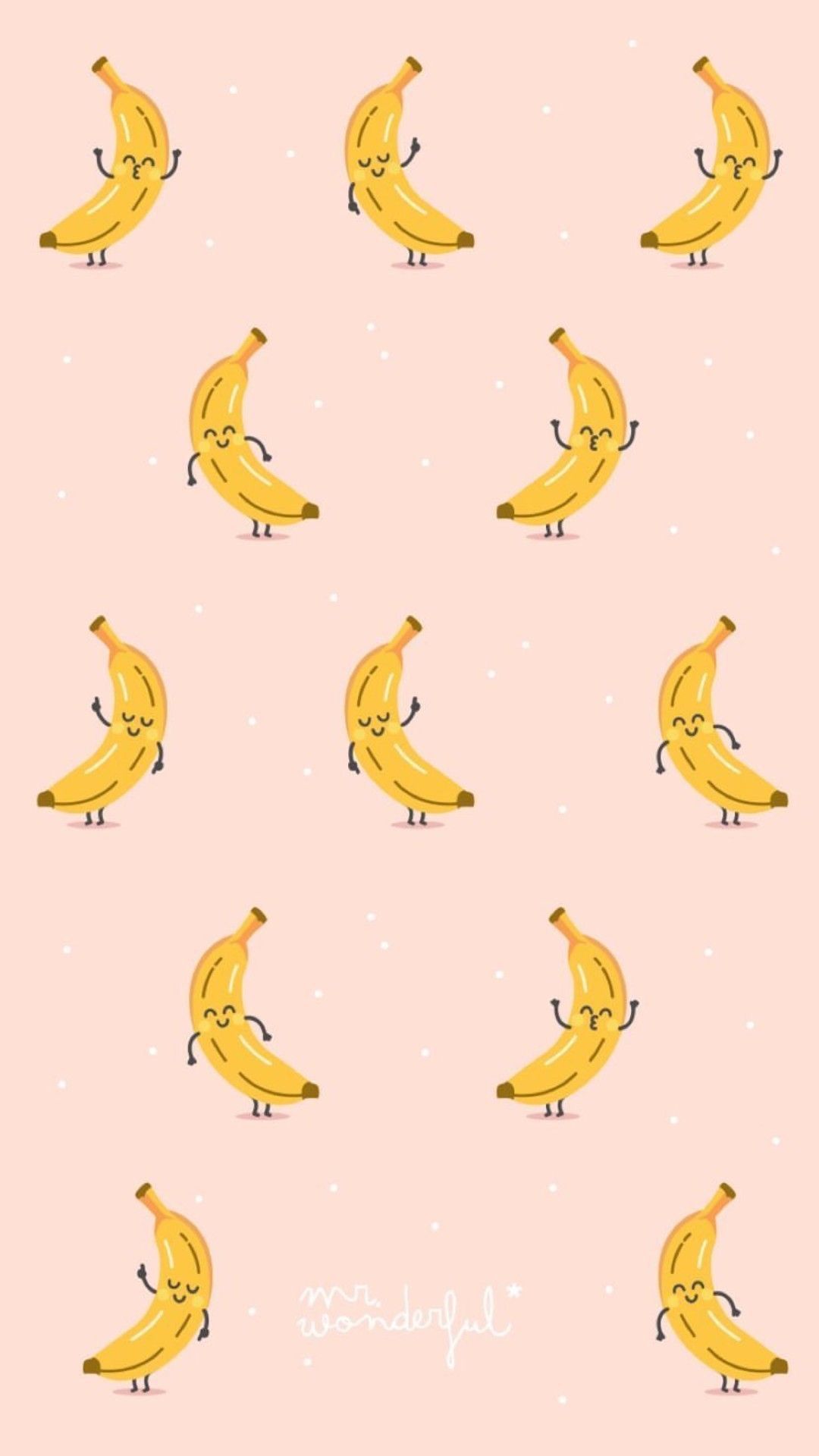 A pattern of bananas on pink background - Banana