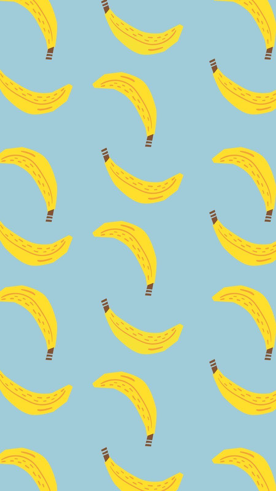 A blue background with yellow bananas - Banana