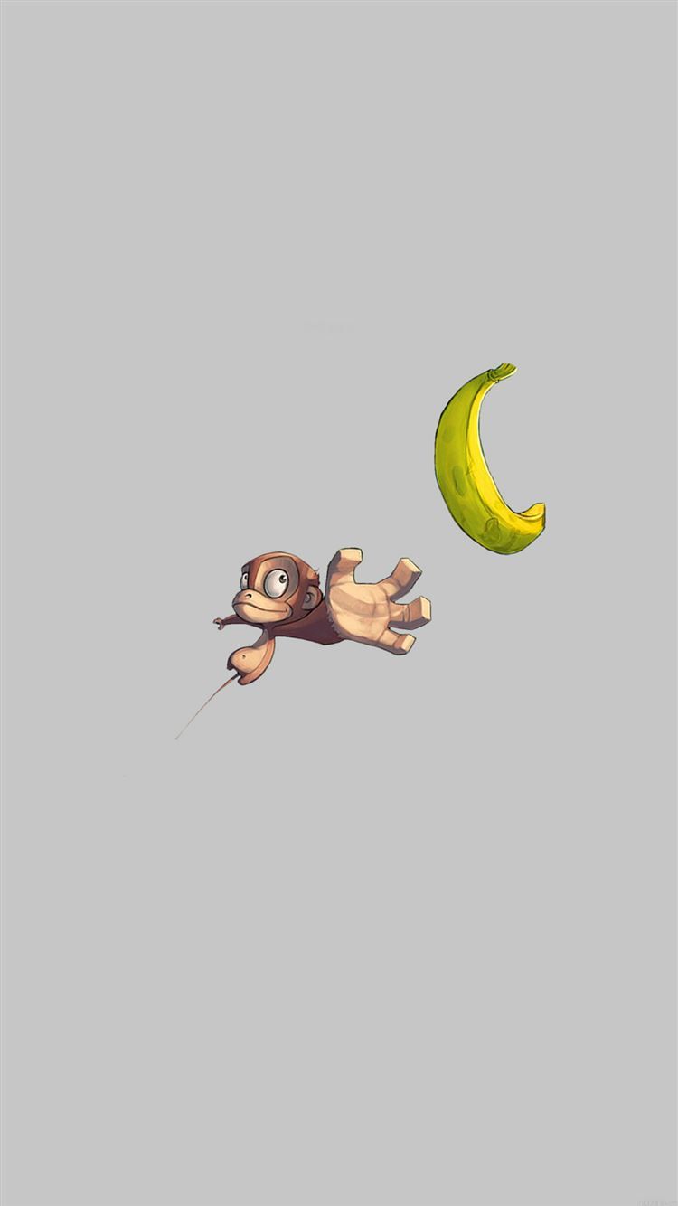 A monkey flying with a banana in its hand - Banana