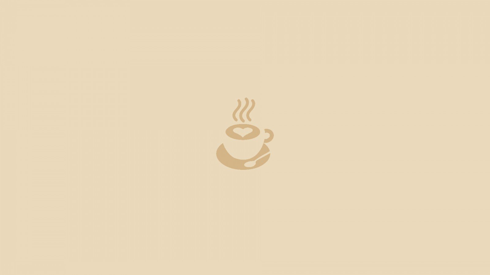A minimalist coffee cup logo design for a cafe - Minimalist beige, minimalist