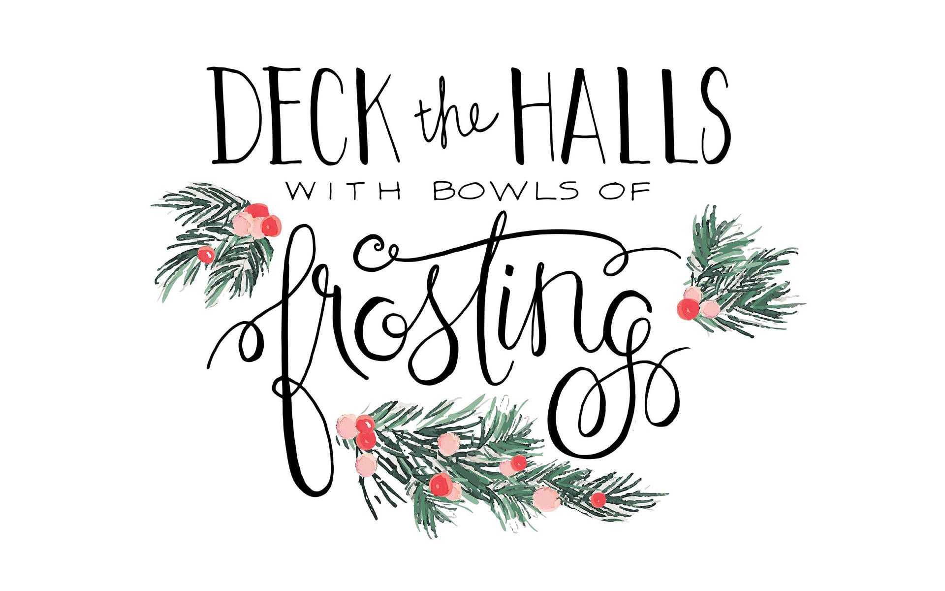 Download Aesthetic iPad Christmas Decor Wallpaper. Deck the halls with bowls of frosting