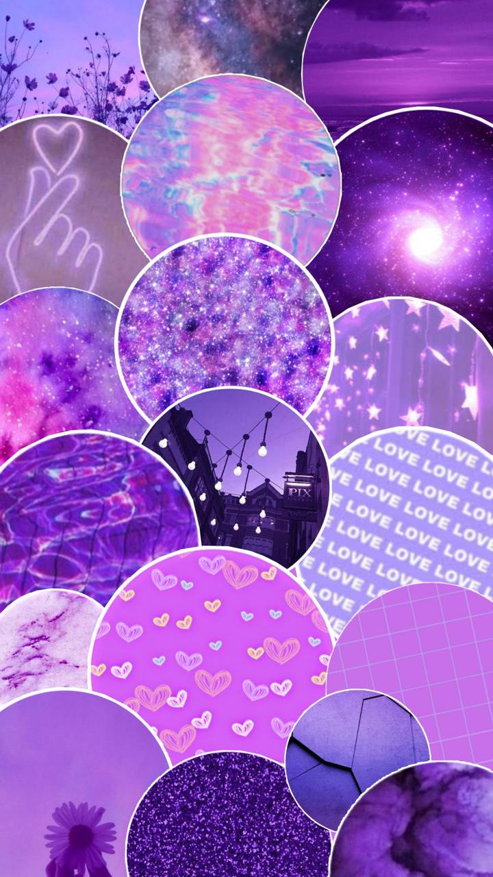 A collage of purple and pink backgrounds - Lavender