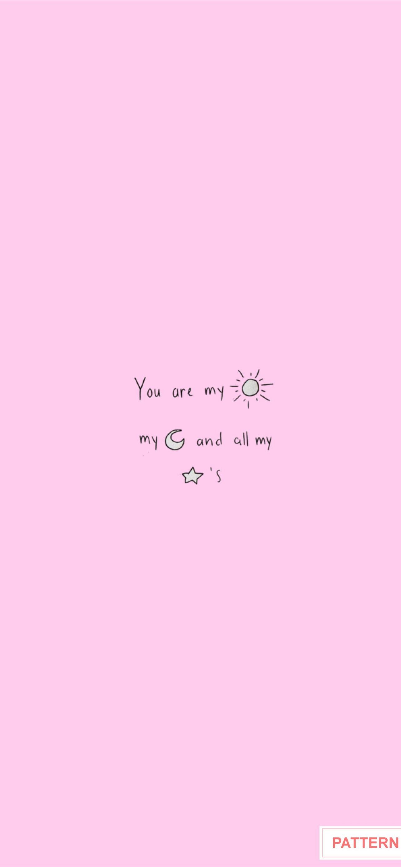Aesthetic phone background, pink background, you are my sunshine - Cute iPhone