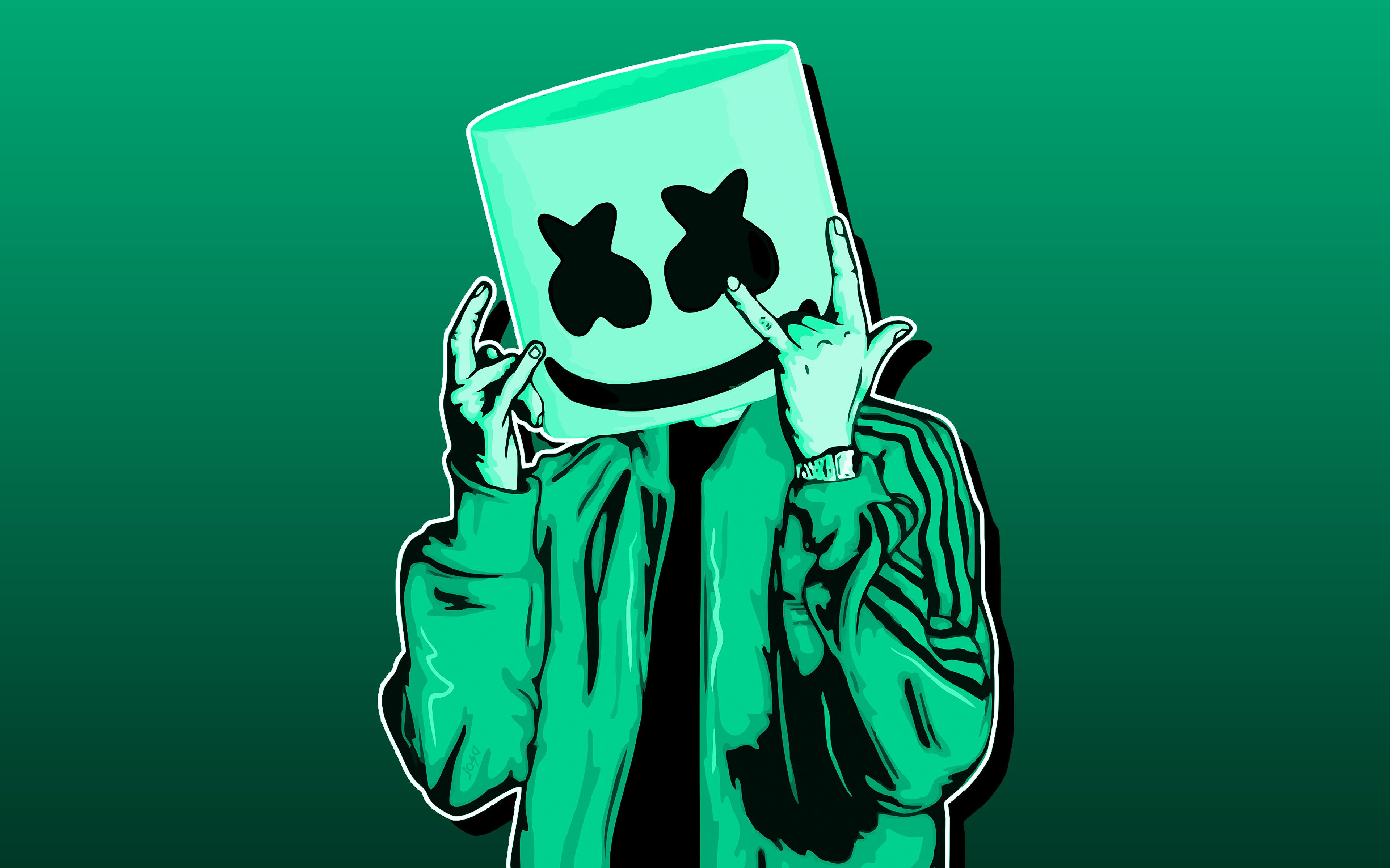 A green background with an image of the character from fortnite - Turquoise