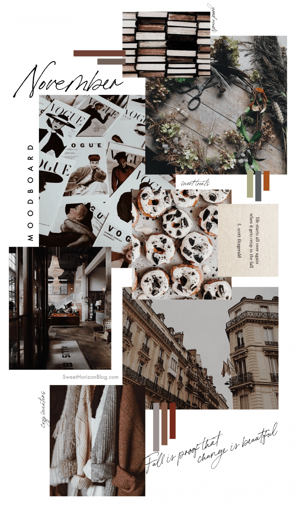 November Free Background + Monthly Goals. Collage background, Aesthetic pastel wallpaper, November wallpaper