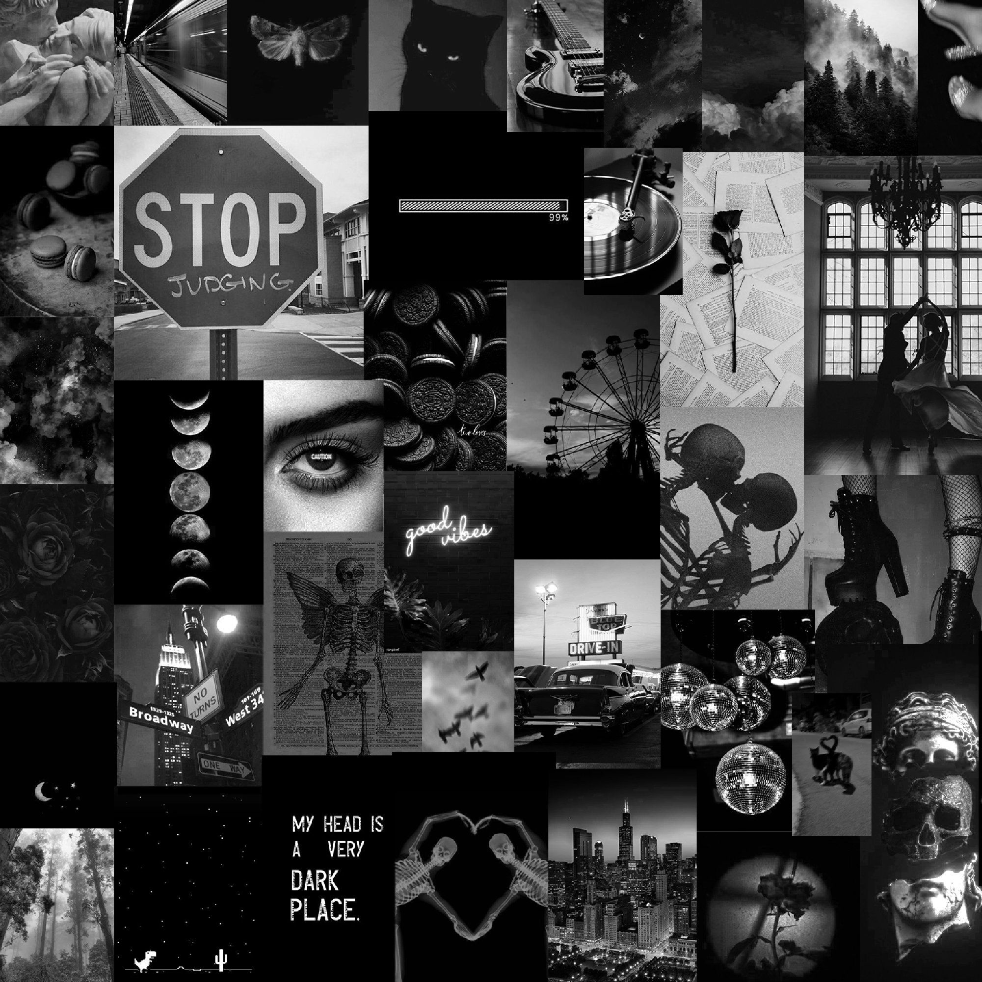 A collage of black and white pictures - Broadway