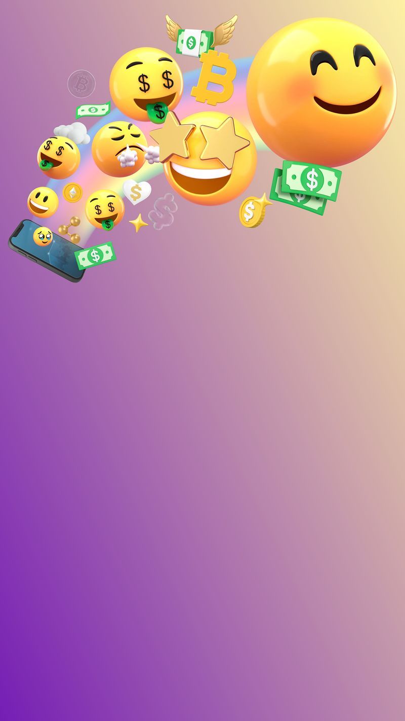A picture of an emoji with money - Emoji
