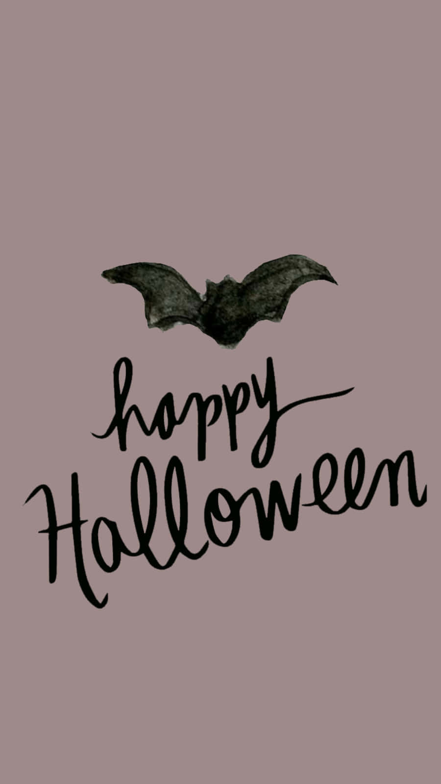 Happy halloween with a bat flying over it - Cute Halloween