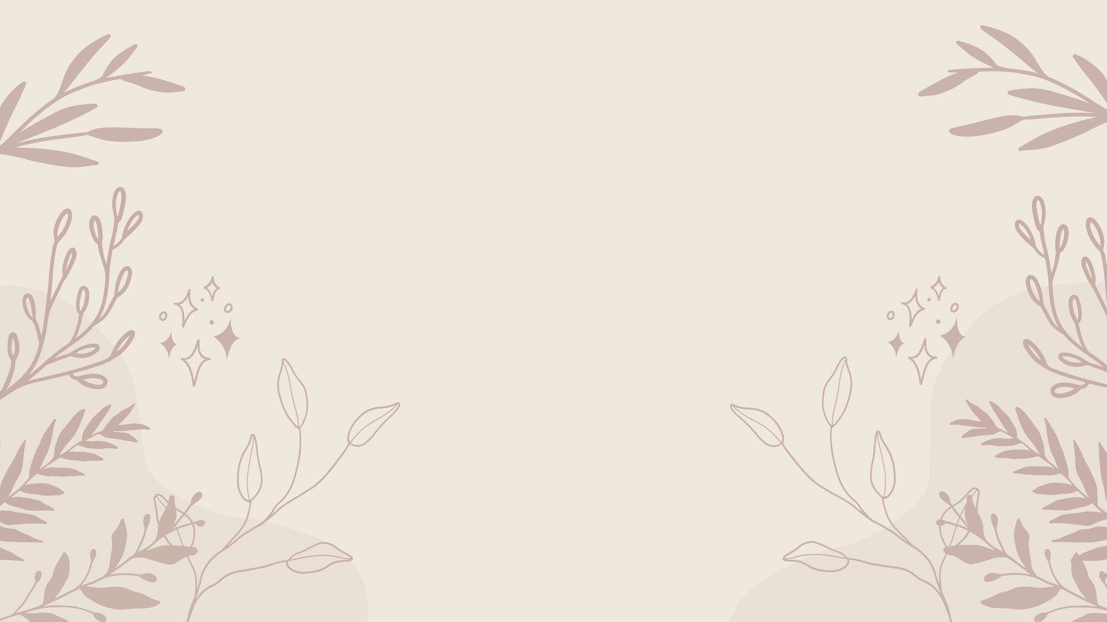 A beige background with some leaves and branches - Pattern